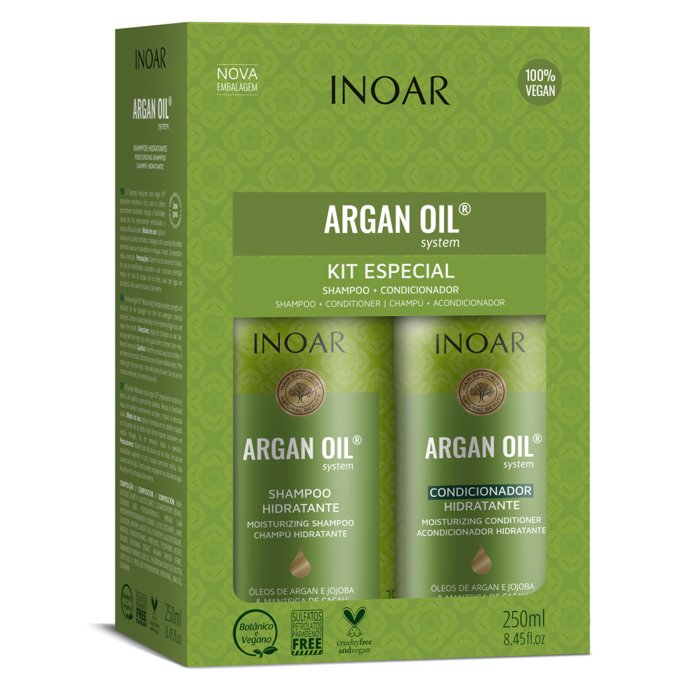 Inoar Argan Oil Shampoo and Conditioner Kit